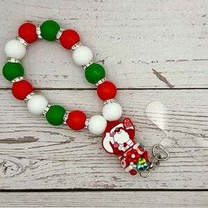 Christmas Beaded Cellphone Wristlet